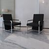 vidaXL Armchairs Set of 2 Black Cotton Standard Ergonomic Armchairs