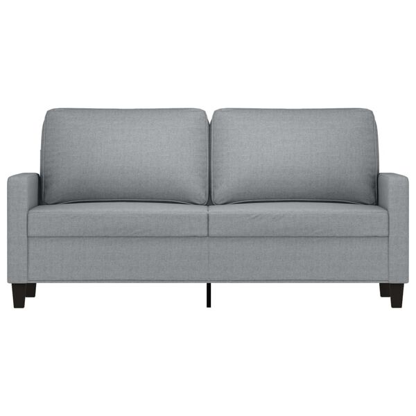 vidaXL 2-seater Sofa Light Gray Fabric (100% polyester), metal, textilene