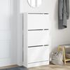 vidaXL Shoe Cabinet White Engineered Wood Slim Shoe Cabinet