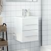 vidaXL Bathroom Sink Cabinet White Engineered wood, Ceramic Compact