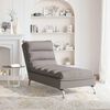 vidaXL Massage Chaise Lounge Taupe