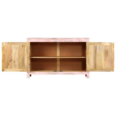 vidaXL Sideboard Light Pink 43.3"x13.8"x27.6" Solid Mango Wood