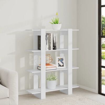 vidaXL Book Cabinet/Room Divider White 39.4"x11.8"x48.6"