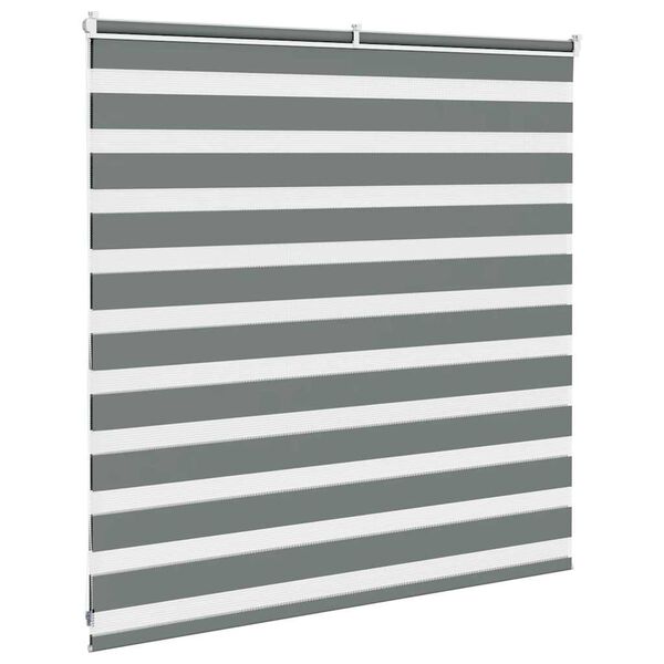 vidaXL Zebra Blind Dark grey 100% polyester, aluminum 59.1 x 39.4 in