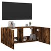 vidaXL TV Wall Cabinet Smoked oak Engineered wood TV Wall Cabinet