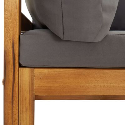 vidaXL Sectional Corner Sofas 2 pcs with Cushions Dark Gray