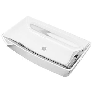 vidaXL Wash Basin 28.0x15.0x5.3" Ceramic Silver