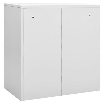 vidaXL Locker Cabinets 2 pcs Light Gray and Blue 35.4"x17.7"x36.4" Steel