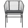 vidaXL Garden Chair Black Poly Rattan UV-resistant materials