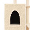 vidaXL Cat Tree Cream Engineered wood, plush, sisal Medium Durable