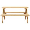 vidaXL Kids Table Natural wood color Solid pine wood Medium Durable