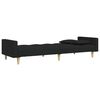 vidaXL Sofa Bed Black Polyester fabric with wooden frame and foam filling