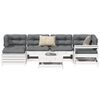 vidaXL Garden Sofa Set White Solid Pine Wood Large Modular