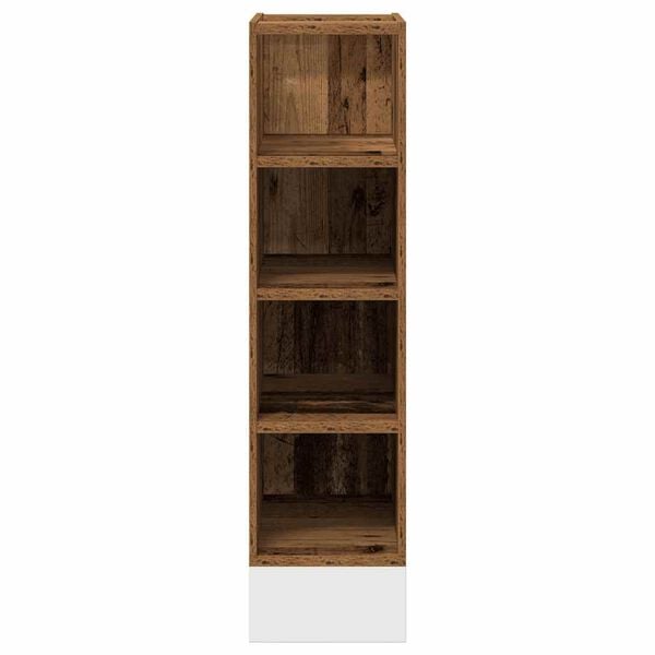 vidaXL Bottom Cabinet Old wood Engineered wood 7.9 x 17.5 x 32.1 in