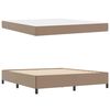 vidaXL Bed Frame with Mattress Cappuccino 70.87 x 78.74 in Fabric