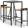 vidaXL Garden Bar Set Black