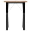 vidaXL Dining Table Natural wood and black