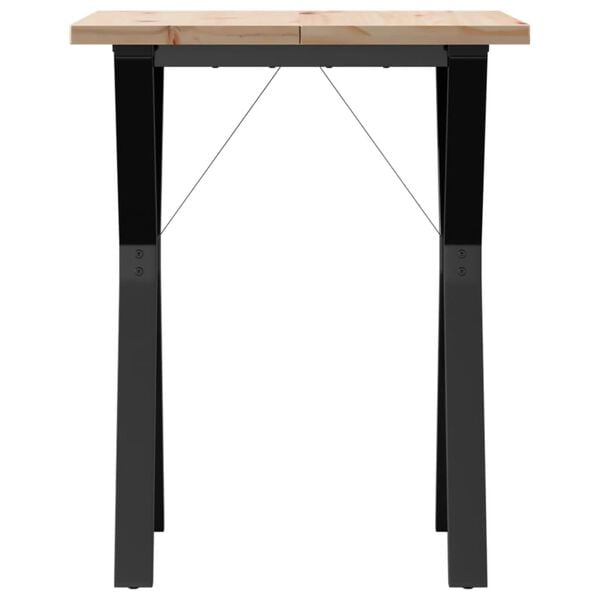 vidaXL Dining Table Natural wood and black