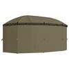 vidaXL Gazebo with Curtains 204.7x137.4x100.4" Taupe 1.97 oz/ft²