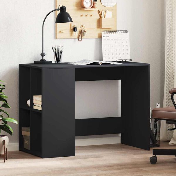 vidaXL Desk Black Engineered Wood 40.2 in x 19.7 in x 29.5 in Desk