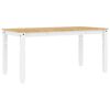 vidaXL Dining Table White Solid Pine Wood 63.0 x 31.5 x 29.5 in Durable
