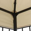 vidaXL Gazebo Cream and Black Polyester, Steel Large Durable Gazebo