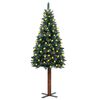 vidaXL Christmas Tree Green with white snow PVC 59.1 in Height