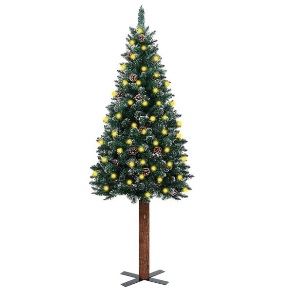 vidaXL Christmas Tree Green with white snow PVC 59.1 in Height