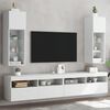 vidaXL TV Cabinet Set of 2 White Engineered wood, glass