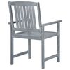 vidaXL Garden Chair Set of 6 Grey Solid Acacia wood Medium Durable
