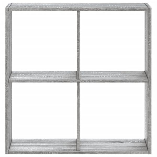 vidaXL Bookcase Grey Sonoma Engineered Wood Medium Bookcase