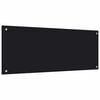 vidaXL Kitchen Backsplash Black 39.4"x15.7" Tempered Glass