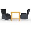 vidaXL Dining Set Brown