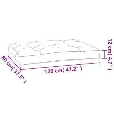 vidaXL Pallet Cushion Taupe 47.2"x31.5"x4.7" Fabric