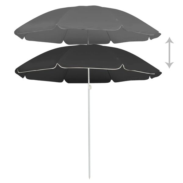 vidaXL Garden Parasol Anthracite Polyester, Steel 71 in Foldable