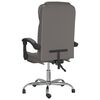 vidaXL Reclining Office Chair Grey Faux leather, metal, plywood, foam