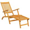 vidaXL Deck Chair Natural wood Solid acacia wood Standard Foldable