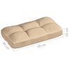 vidaXL Sofa Cushion Set of 7 Beige Fabric (100% polyester)