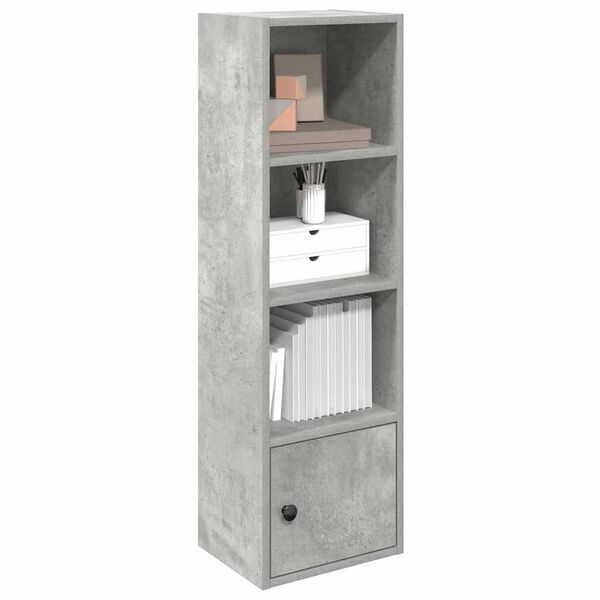 vidaXL Bookcase Concrete Grey Engineered Wood Bookcase Rectangular