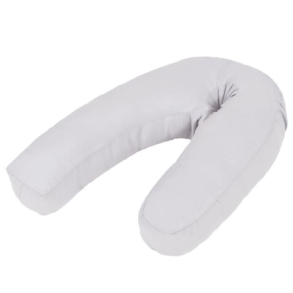 vidaXL Maternity Pillow Grey Cotton Medium Removable Covers