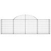 vidaXL Gabion Basket Set of 25 Silver Galvanized Iron Large