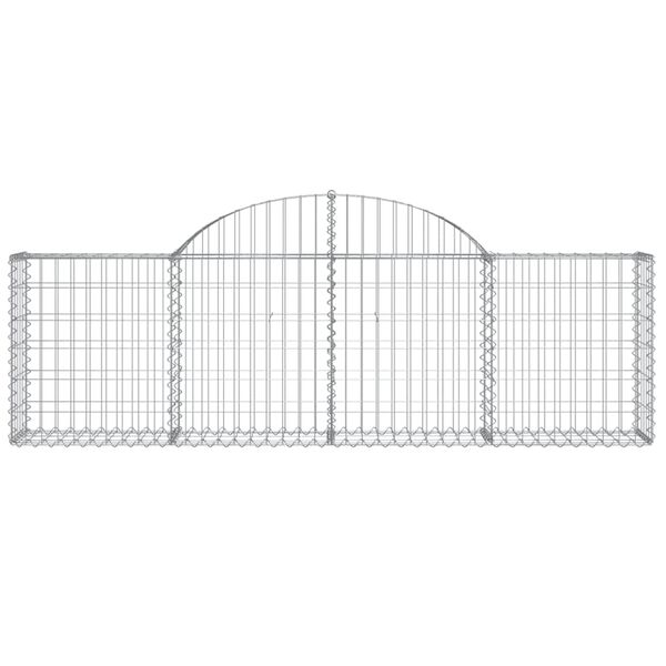 vidaXL Gabion Basket Set of 25 Silver Galvanized Iron Large