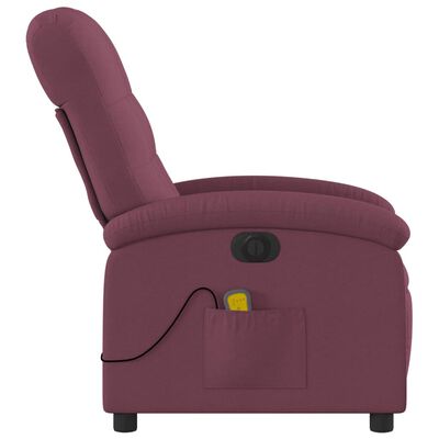 vidaXL Electric Massage Recliner Chair Purple Fabric
