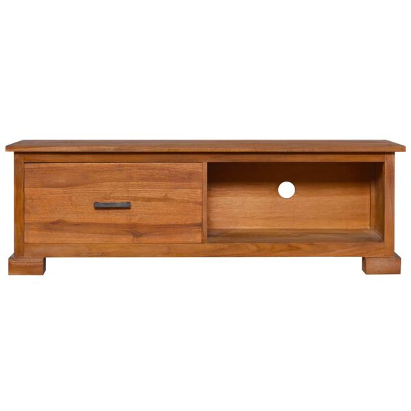 vidaXL TV Cabinet Teak Solid teak wood Medium TV Cabinet Rectangular