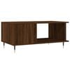 vidaXL Coffee Table Brown oak Engineered wood, iron Medium Coffee Table