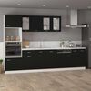 vidaXL Hanging Glass Cabinet Black Engineered wood, glass