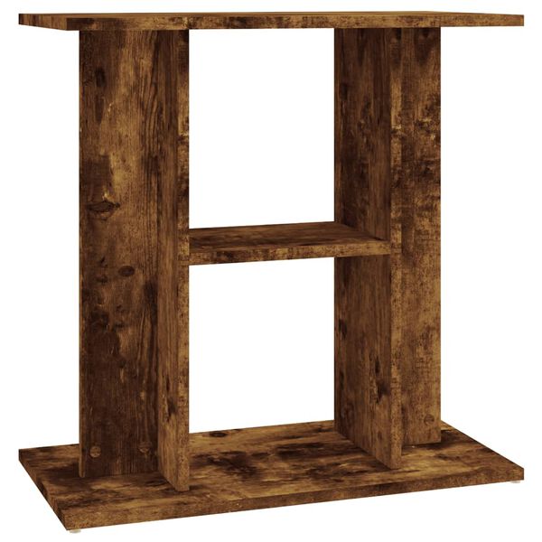 vidaXL Aquarium Stand Smoked Oak Engineered Wood Aquarium Stand