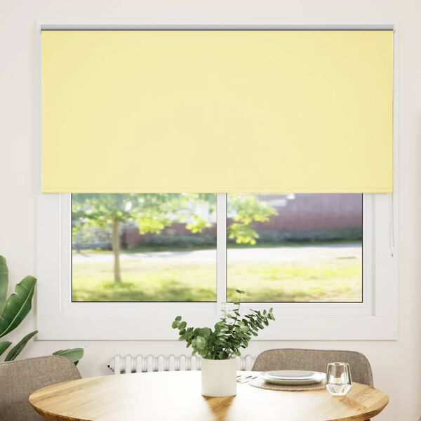 vidaXL Roller Blind Yellow 100% Polyester 63 in x 51 in