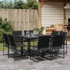 vidaXL Garden Dining Set Black