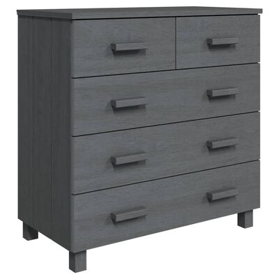 vidaXL Sideboard HAMAR Dark Gray 31.1"x15.7"x31.5" Solid Wood Pine